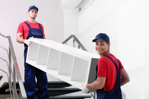 Man with van service moving boxes and furniture