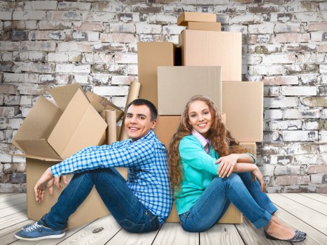 Boxes and household items prepared for moving day in Balham