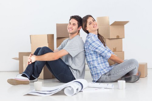 Loading furniture into a moving van in Balham