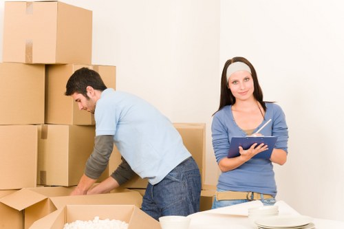 Balham residents preparing boxes for a van move